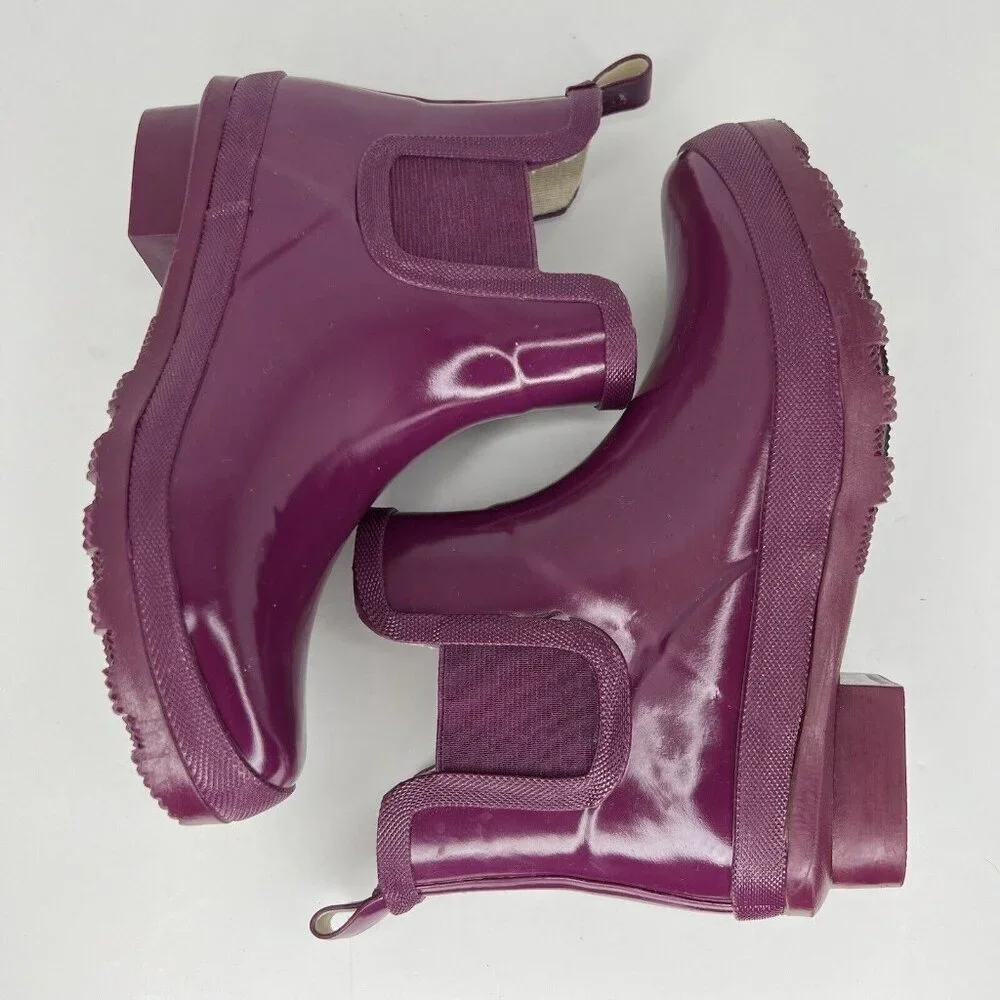 GARDENLINE Grape Waterproof Pull-On Womens Size 6 Rubber Rain/Gardening Boots